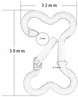 10 Stuks Aluminium Bone Type Carabiner Sleutelhanger Voor Rugzak Water Fles Gesp Outdoor Reizen Crarabiner Klimmen Accessoire