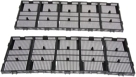 10 Stuks Aquarium Tank Bodemfilter Board Plaat Zwart Plastic