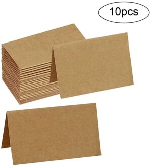 10 stuks Bruin Kraftpapier Tags Postkaart Groet Card Note Bruiloft Zetel Kaart Uitnodigingen Kaarten Blank Prijs Hang Tag