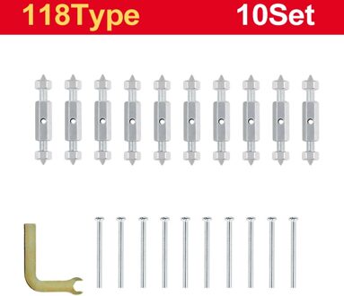 10 Stuks Cassette Reparateur 118/120 Muur Mount Schakelaar Box Verstelbare Beugel Steunstang Schroef Sleutel Elektrische Restaurateur Donkergrijs