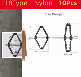 10 Stuks Cassette Reparateur 118/120 Muur Mount Schakelaar Box Verstelbare Beugel Steunstang Schroef Sleutel Elektrische Restaurateur leger groen
