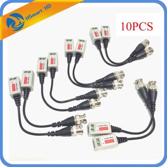 10 Stuks Cctv Camera Passieve Video Balun Bnc Connector Coaxiale Kabel Adapter Voor Veiligheid Cctv Analoge Camera Dvr Systemen