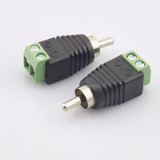 10 Stuks Cctv Coax Cat5 Rca Male Connector Coax Av Plug Adapter Bnc Utp Video Balun Connector Rca Adapter Plug w17