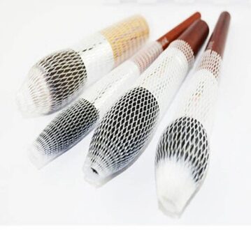 10 Stuks Cosmetische Make Up Brush Pen Netting Cover Mesh Schede Protectors Guards Rose Netten Milieubescherming