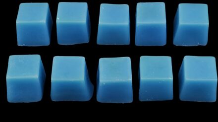10 Stuks Cube Kaars Wax Paraffine Blokken Voor Diy Kaars, blauw