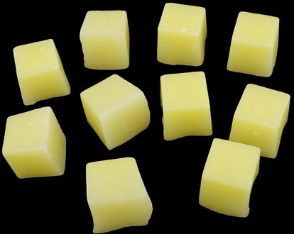 10 Stuks Cube Kaars Wax Paraffine Blokken Voor Diy Kaars, geel