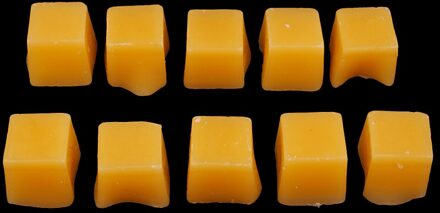 10 Stuks Cube Kaars Wax Paraffine Blokken Voor Diy Kaars, oranje