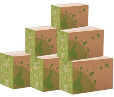 10 Stuks Dikker Koerier Dozen Groen Gedrukt Papier Doos 3 Lagen Gegolfd Doos Kartonnen Express Doos Kleine Sieraden Box 19x10.5x13.5cm