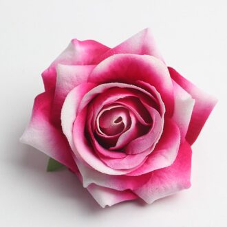 10 Stuks Diverse Kleuren Kunstmatige Fluwelen Rose Bloemhoofdjes Decoratie roos rood
