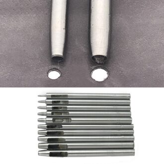 10 STUKS Diverse Maat Ronde DIY Lederen Leathercraft Hollow Perforator Tool Set voor Horloge Riemen Riemen Tailleband