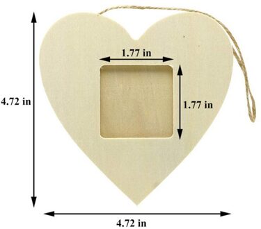 10 Stuks Diy Houten Fotolijst Opknoping Papier Houder Foto Wanddecoratie Hart Vijfpuntige Ster Vorm Party Photo booth Props 61B 10stk
