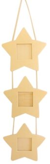 10 Stuks Diy Houten Fotolijst Opknoping Papier Houder Foto Wanddecoratie Hart Vijfpuntige Ster Vorm Party Photo booth Props 62A 1stk