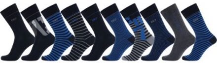 10 stuks Everyday Socks * Actie * Zwart,Grijs - Maat 40/46