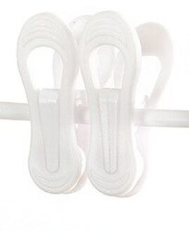 10 Stuks Gekleurde Wasknijpers Wasknijpers Kleine Mini Voor Foto 'S Ambachten Kleur Dicht Pin Kleding Closepins Chip Clip Decor wit