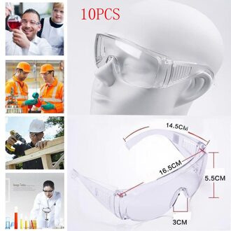 10 Stuks Goggles Veiligheid Beschermende Bril, Veiligheidsbril, Rijden Bril, Goggle Voor Unisex Gebruik 20Jun2