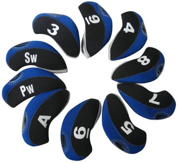 10 Stuks Golf Clubs Iron Pole Hoofd Hoed Mouwen Print Golf Club Iron Pole Hoed Mouw Golf Staaf Hoofd Beschermende cover Golf Accessoires oranje