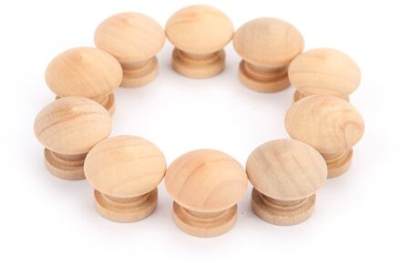 10 Stuks Handgrepen 2.4X2CM Natuurlijke Houten Ronde Kast Lade Kast Knoppen Deur Pull Handvat Woondecoratie Levert