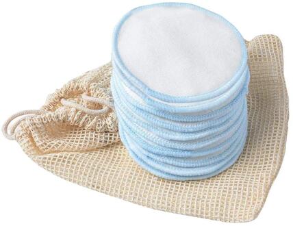 10 stuks Herbruikbare Katoen Makeup Remover Pads Zachte Bamboe Rondes Met Waszak Voor Vrouwen Reiniging Gezicht