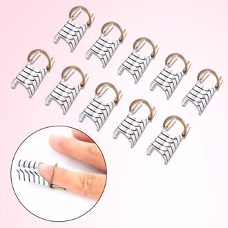 10 Stuks Herbruikbare Nagel Nail Formulieren Voor Uv Gel Nagellak Gids Builder Gereedschap Kit Acryl Franse Tips Manicure nail Tips