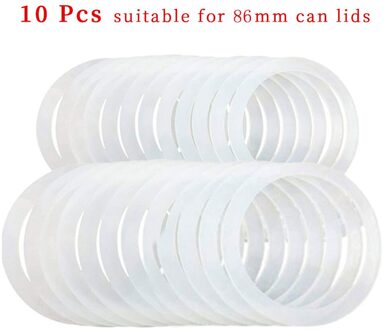 10 Stuks Herbruikbare Siliconen Afdichting Strip Pakking Ring Ring Fit 70Mm 80Mm Kan Deksels Voor Lekvrije Mason pot Deksels