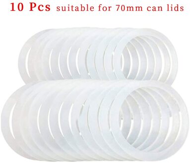 10 Stuks Herbruikbare Siliconen Afdichting Strip Pakking Ring Ring Fit 70Mm 80Mm Kan Deksels Voor Lekvrije Mason pot Deksels