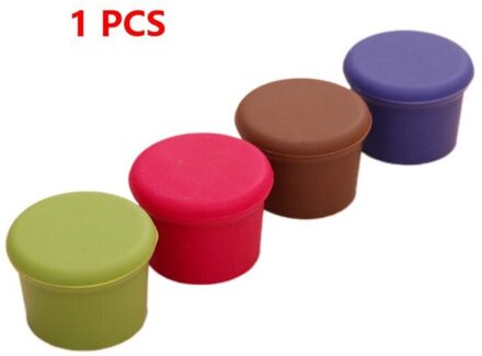10 Stuks Herbruikbare Wijn Bier Cover Fles Cap Silicone Stopper Drank Accessoires Voor Thuis Bar Stopper Cover Bar 1stk willekeurig kleur