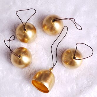 10 Stuks Kerst Metalen Bell Decoratie Puur Koperen Bel Hanger Messing Deurbel Diy Craft Windgong Maken Art Handgemaakte