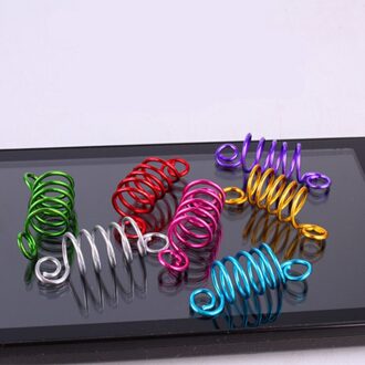 10 Stuks Kleur Lente Haar Kralen Voor Dreadlocks Haar Vlecht Buizen Manchetten Kralen Verstelbare Dreadlock Kraal Clip Kids Vrouwen Blend