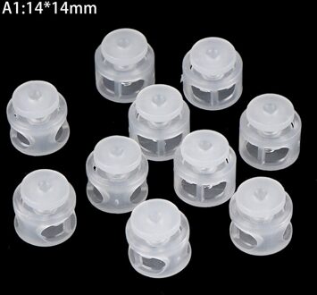 10 Stuks Koord Sloten Plastic Stopper Cord Ends Schakelt Clip Gesp Transparant Clear Frost Schoenveter Sportkleding Diy Tas Accessoires A1