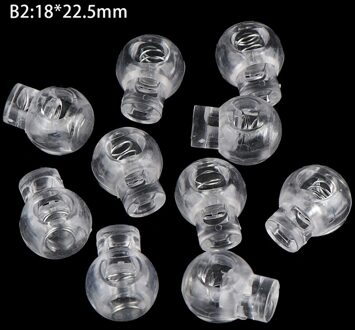 10 Stuks Koord Sloten Plastic Stopper Cord Ends Schakelt Clip Gesp Transparant Clear Frost Schoenveter Sportkleding Diy Tas Accessoires B2