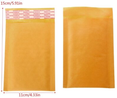 10 Stuks Kraft Bubble Mailers Geel Padded Mailing Zakken Papieren Enveloppen 11x15cm