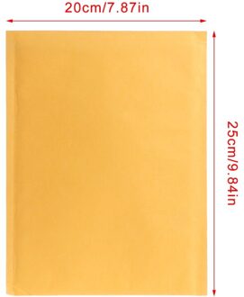 10 Stuks Kraft Bubble Mailers Geel Padded Mailing Zakken Papieren Enveloppen 20x5cm