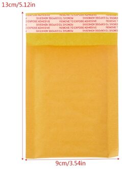 10 Stuks Kraft Bubble Mailers Geel Padded Mailing Zakken Papieren Enveloppen 9x13cm
