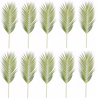 10 stuks kunst Chamaedorea bladeren 75 cm - Kamerplant kunstplanten/nepplanten