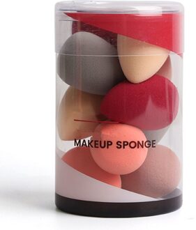 10 Stuks Make-Up Foundation Sponge Makeup Cosmetische Puff Powder Smooth Beauty Cosmetische Make-Up Spons Drogen Blender 10stk