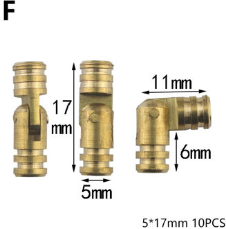 10 Stuks Messing Cilindervormige Scharnier Multi Maten Verborgen Kabinet Scharnier Verborgen Meubels Hardware Diy Houten Ambachten Accessoires F