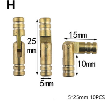 10 Stuks Messing Cilindervormige Scharnier Multi Maten Verborgen Kabinet Scharnier Verborgen Meubels Hardware Diy Houten Ambachten Accessoires