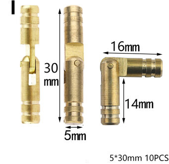 10 Stuks Messing Cilindervormige Scharnier Multi Maten Verborgen Kabinet Scharnier Verborgen Meubels Hardware Diy Houten Ambachten Accessoires