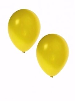 10 stuks metallic gele ballonnen 36 cm - Ballonnen Geel