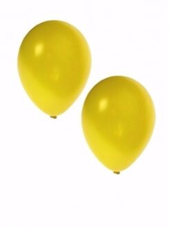 10 stuks metallic gele ballonnen 36 cm - Ballonnen Geel