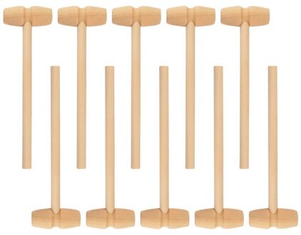 10 Stuks Mini Houten Hamer Hout Hamers Voor Zeevruchten Kreeft Krab Lederen Ambachten Sieraden Ambachten 14x4.2cm