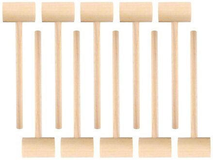 10 Stuks Mini Houten Hamer Hout Hamers Voor Zeevruchten Kreeft Krab Lederen Ambachten Sieraden Ambachten 15x3.8cm