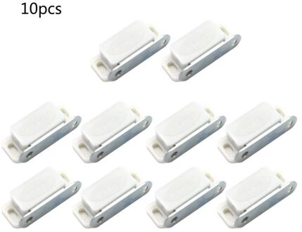 10 Stuks Mini Plastic Kast Magnetische Vangst Lock Klink Deur Sluiter Meubelen wit