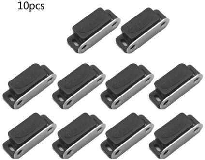 10 Stuks Mini Plastic Kast Magnetische Vangst Lock Klink Deur Sluiter Meubelen zwart