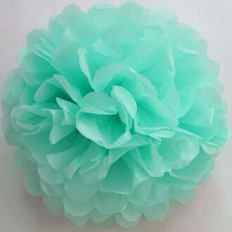 10 stuks mint green Pom Poms wedding party Baby Shower DIY Decoratieve Papieren Bloem Bal 16 duim