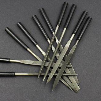 10 Stuks Naaldvijlen Set Hout Rasp Bestanden Houtbewerking Metaal Glas Stone Juwelier Carving Gereedschap Metalen Filing Mini Hand Hobby gereedschap