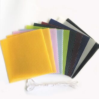 10 Stuks Natuurlijke Kleur Honingraat Wax Kinderen Handgemaakte Kaars Maken Diy Hand Gerold Kaars Materiaal Multi-color wax Delige Set