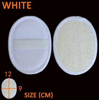 10 Stuks Natuurlijke Loofah Spons Wrijven Exfoliëren Bad Handschoen Ovale Bad Handdoek Huid Schijf Pads Mannelijke Vrouwelijke Gezicht reinigingsborstel wit