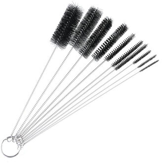 10 stuks Nylon Buis Borstels Stro Set Voor Rietjes/Bril/Toetsenborden/Sieraden Schoonmaken Borstels Schoon Gereedschap a45