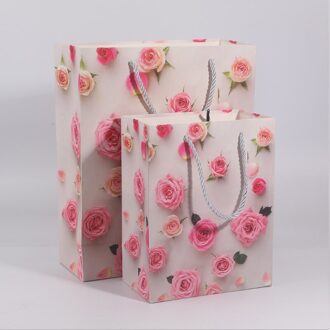 10 Stuks/pak Bloemen Blauw Wit Roze Eenvoudige En Elegante Geschenkverpakking Zak Zon Bloem Rose